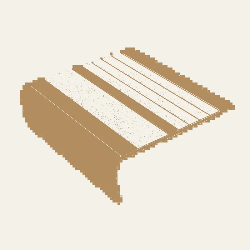 Kinesik - Ecoglo RF5-E30 Photoluminescent Flat Stair Nosing with Black Anti-Slip Strip 5.5" (Sold in Linear Feet)