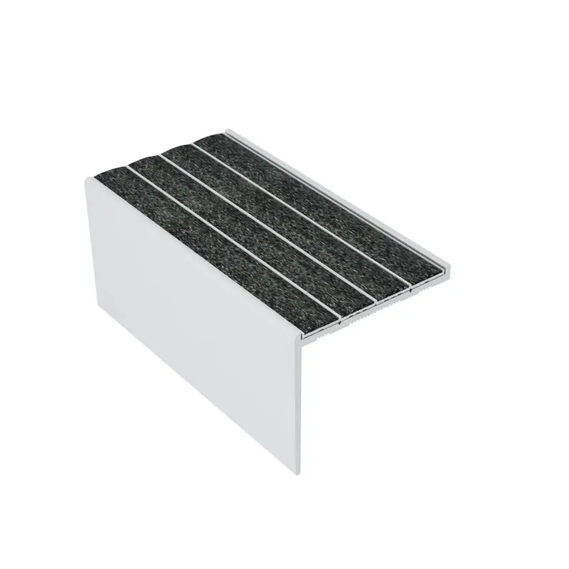Kinesik - Ecoglo RF7B-N30 Flat Stair Nosing with Black Anti-Slip Strips 2.19" (Sold in Linear Feet)