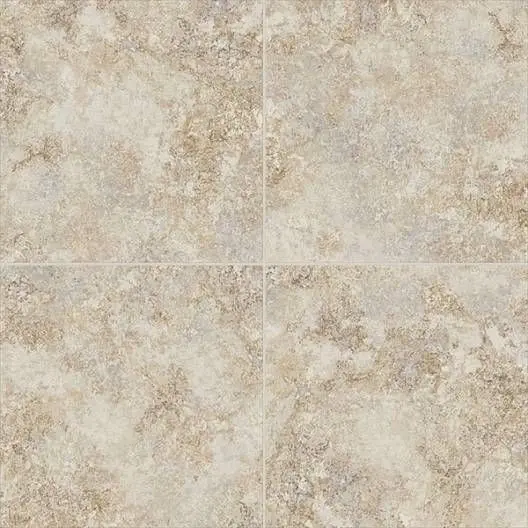 Centura Vinyl Tile UltraCeramic by American Biltrite Fine Travertine Cream 18" x 18"