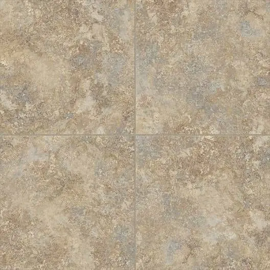 Centura Vinyl Tile UltraCeramic by American Biltrite Fine Travertine Beige 18" x 18"