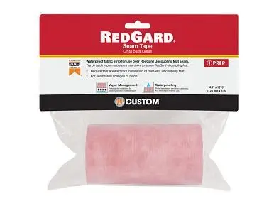 Custom Building Products - Uncoupling Membrane Seam Tape RedGard 4-45/64" x 16' 3"