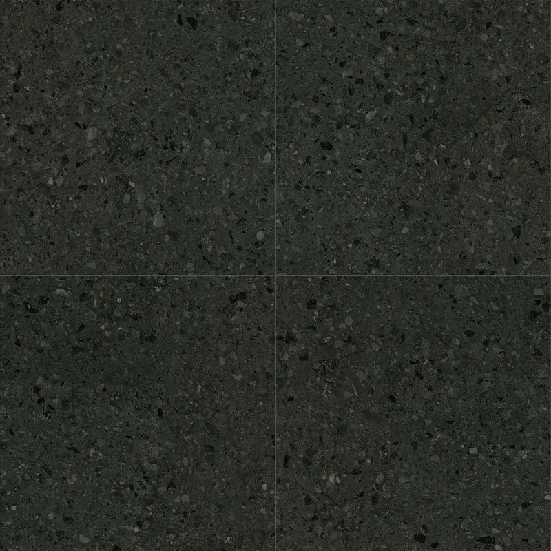 American Biltrite Vinyl Tile Milano Stone Soft Black 18" x 18"