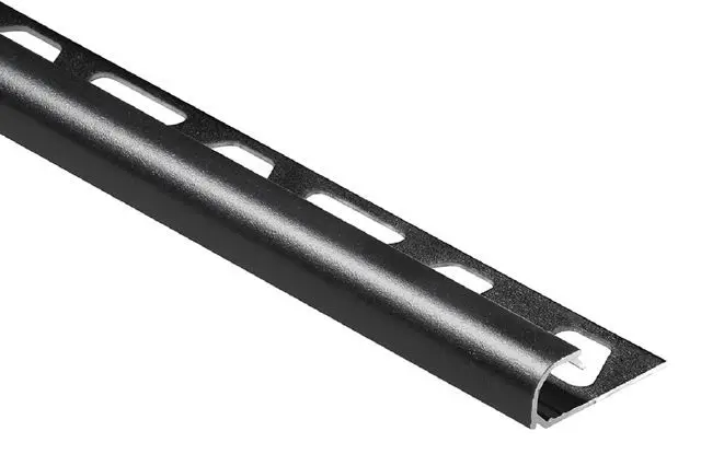 Schluter RONDEC Bullnose Edge Trim Aluminum Satin Black 7/16" (11 mm) x 10'