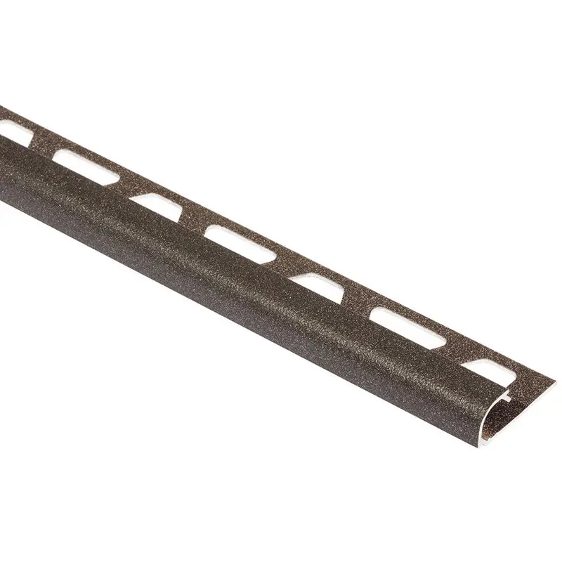 Schluter - RONDEC Bullnose Trim - Aluminum  Light Anthracite 1/2" (12.5 mm) x 8' 2-1/2"