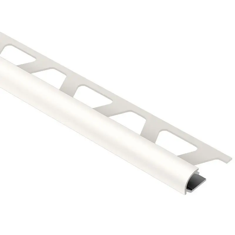 Schluter - RONDEC Bullnose Trim - Aluminum  White 1/2" (12.5 mm) x 8' 2-1/2"
