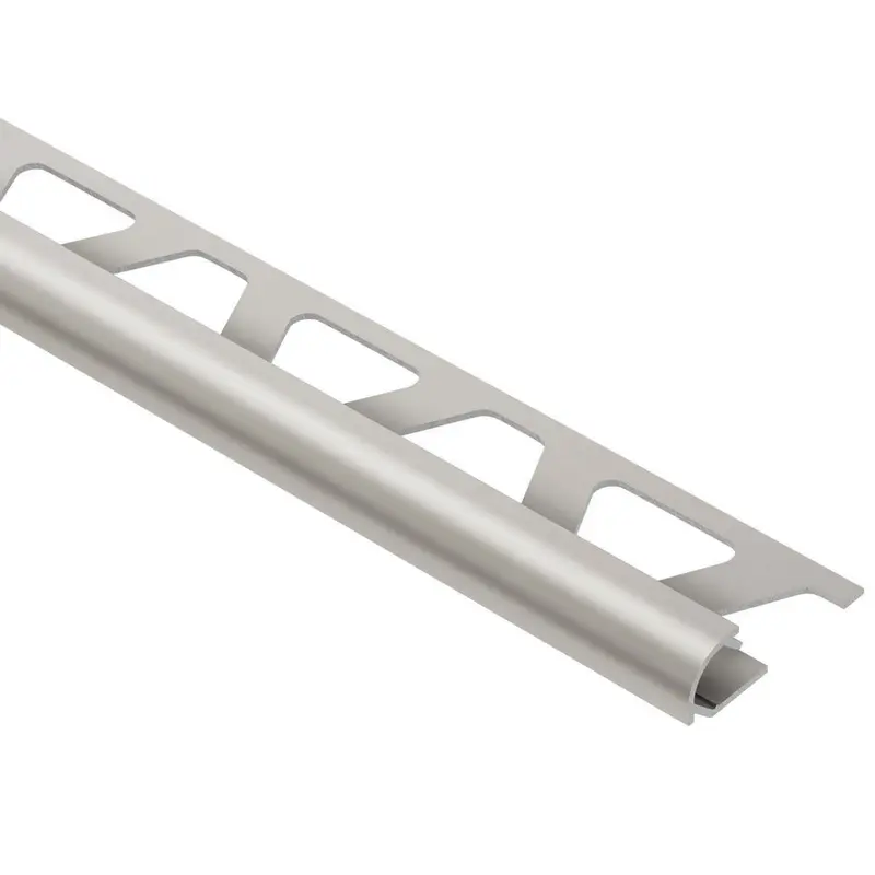 Schluter - RONDEC Bullnose Trim - Aluminum Anodized Satin Nickel 1/4" (6 mm) x 8' 2-1/2"