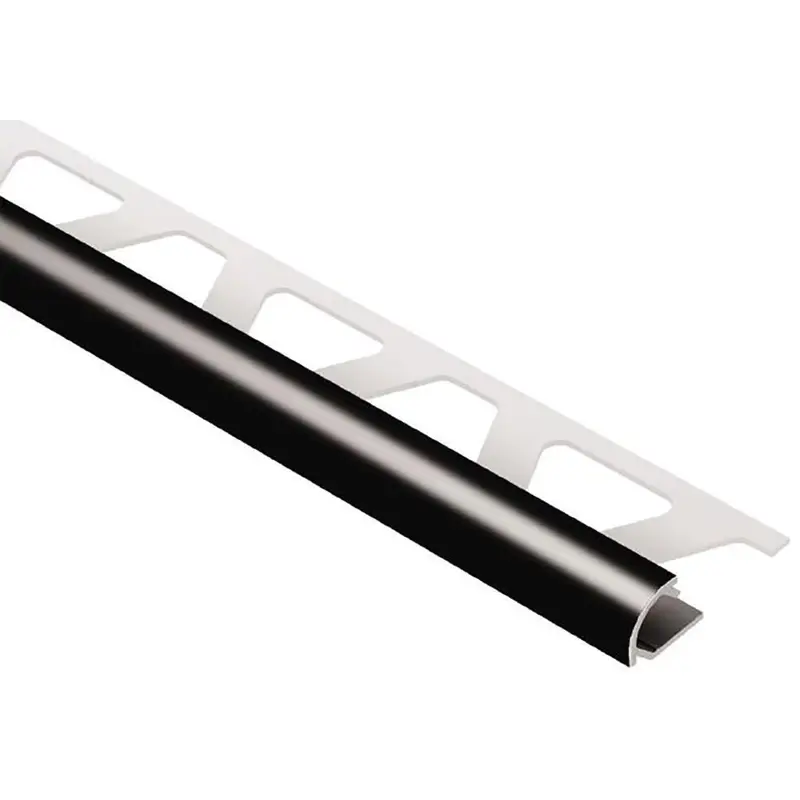 Schluter RONDEC Bullnose Edge Trim Aluminum Black 1/4" (6 mm) x 8' 2-1/2"