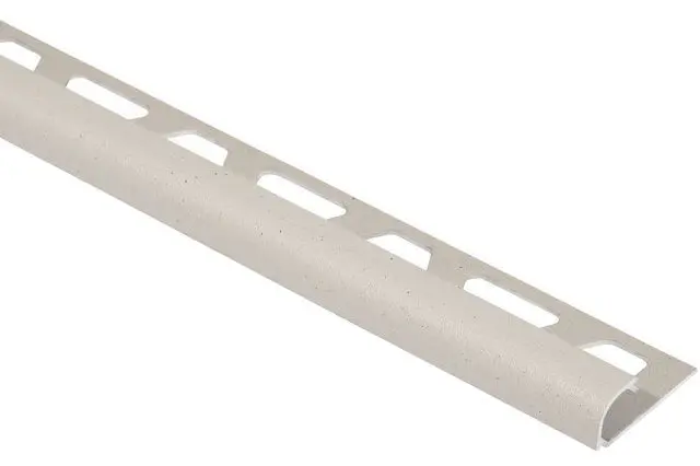 Schluter RONDEC Bullnose Edge Trim Aluminum Ivory 1/4" (6 mm) x 10'
