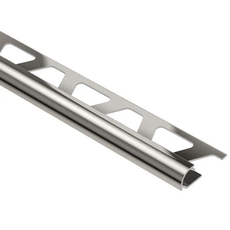Schluter - RONDEC Bullnose Trim - Aluminum Anodized Polished Nickel 5/16" (8 mm) x 8' 2-1/2"