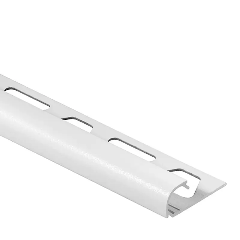 Schluter - RONDEC Bullnose Trim - Aluminum  Matte White 5/16" (8 mm) x 8' 2-1/2"