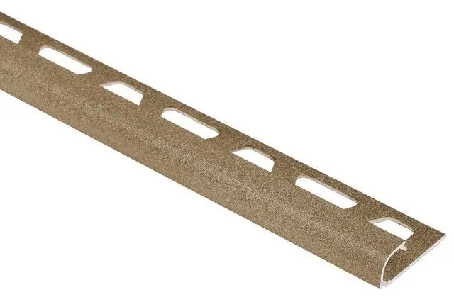 Schluter RONDEC Bullnose Edge Trim Aluminum Beige 5/16" (8 mm) x 10'