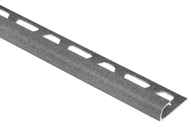 Schluter RONDEC Bullnose Edge Trim Aluminum Pewter 5/16" (8 mm) x 10'