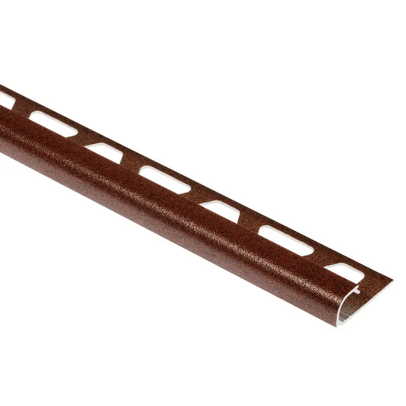 Schluter - RONDEC Bullnose Trim - Aluminum  Rustic Brown 5/16" (8 mm) x 8' 2-1/2"