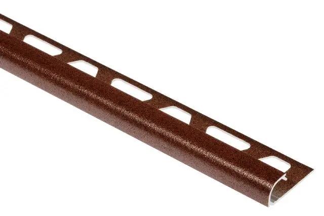Schluter RONDEC Bullnose Edge Trim Aluminum Rustic Brown 5/16" (8 mm) x 10'
