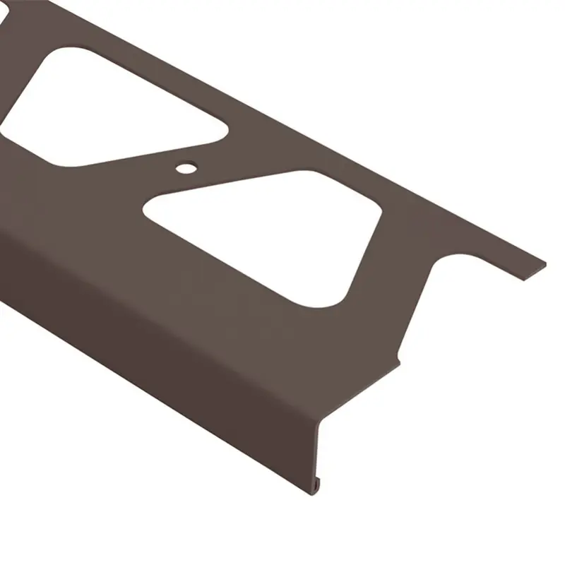 Schluter BARA-RW Balcony Edging Profile Aluminum Black Brown 3-3/4" (95 mm) x 8' 2-1/2"