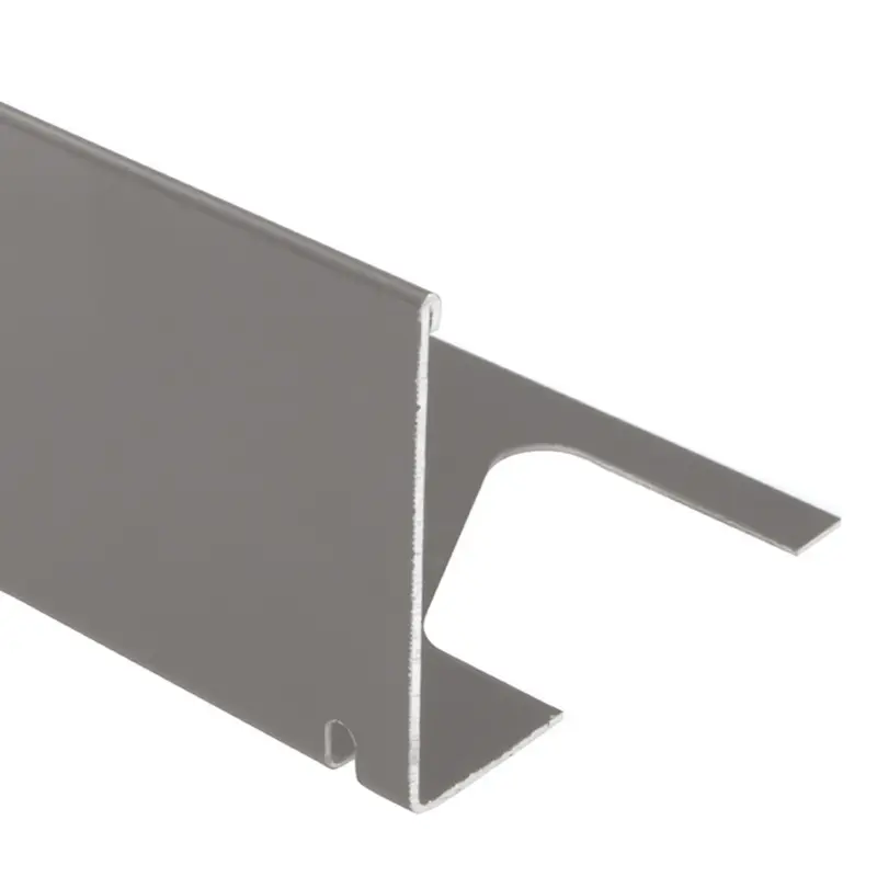 Schluter BARA-RWL Balcony Edging Profile Aluminum Metallic Grey 1" (25 mm) x 8' 2-1/2"