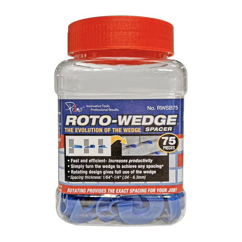 Centura Tile Spacers Roto-Wedge with "C" Shape for 1/64" to 1/4" Spacing Thickness (Pack of 75)