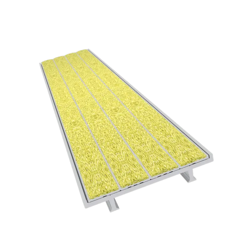 Kinesik - Ecoglo S1-N30 Cast in Place Stair Nosing with Yellow Anti-Slip Strip 2.1" (Sold in Linear Feet)