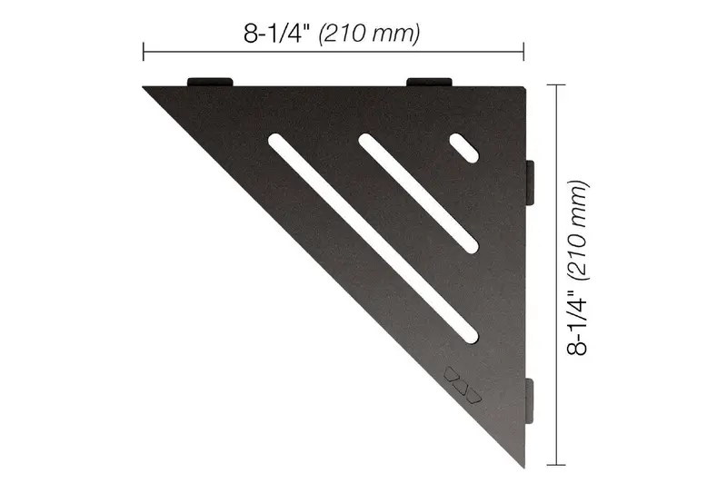 Schluter - SHELF-E Triangular Corner Shelf Wave Design Aluminum Dark Anthracite