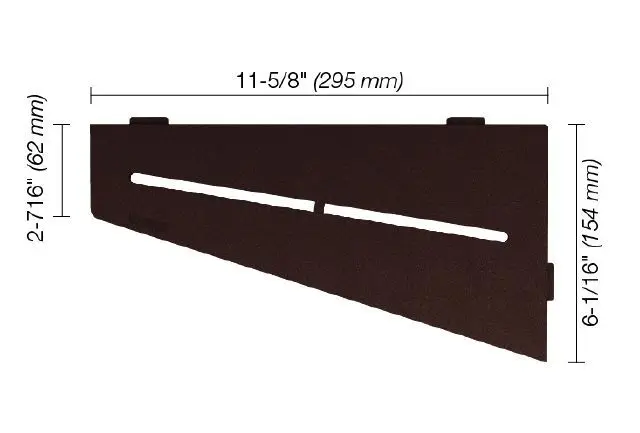Schluter - SHELF-E Quadrilateral Corner Shelf Pure Design - Aluminum Bronze