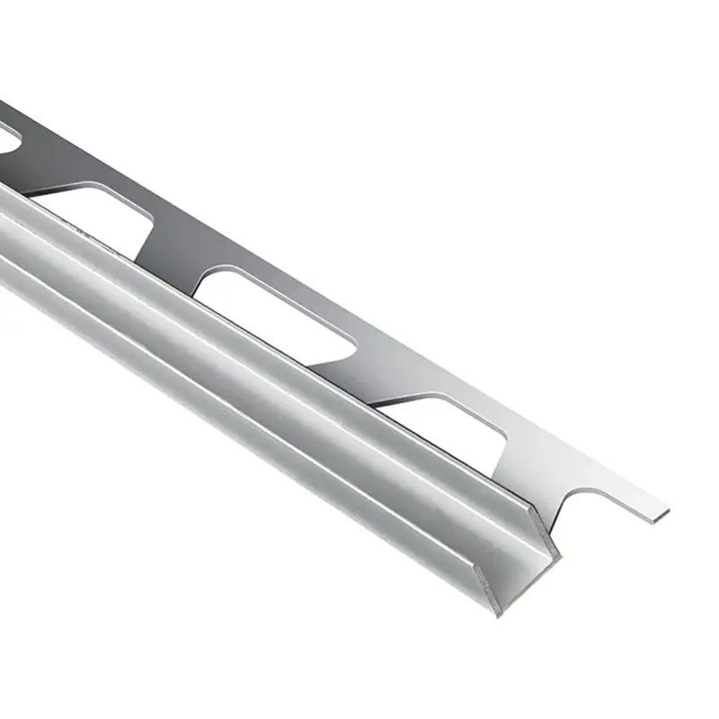 Schluter - DECO-SG Decorative Edge-Protection Shadow Gap - Aluminum Anodized Bright Chrome 15/32" x 8' 2-1/2" x 3/8" (10 mm)