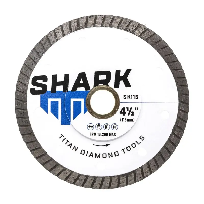 Centura Titan Wet/Dry Diamond Segmented Tile Saw Blade Shark Turbo 4-1/2"