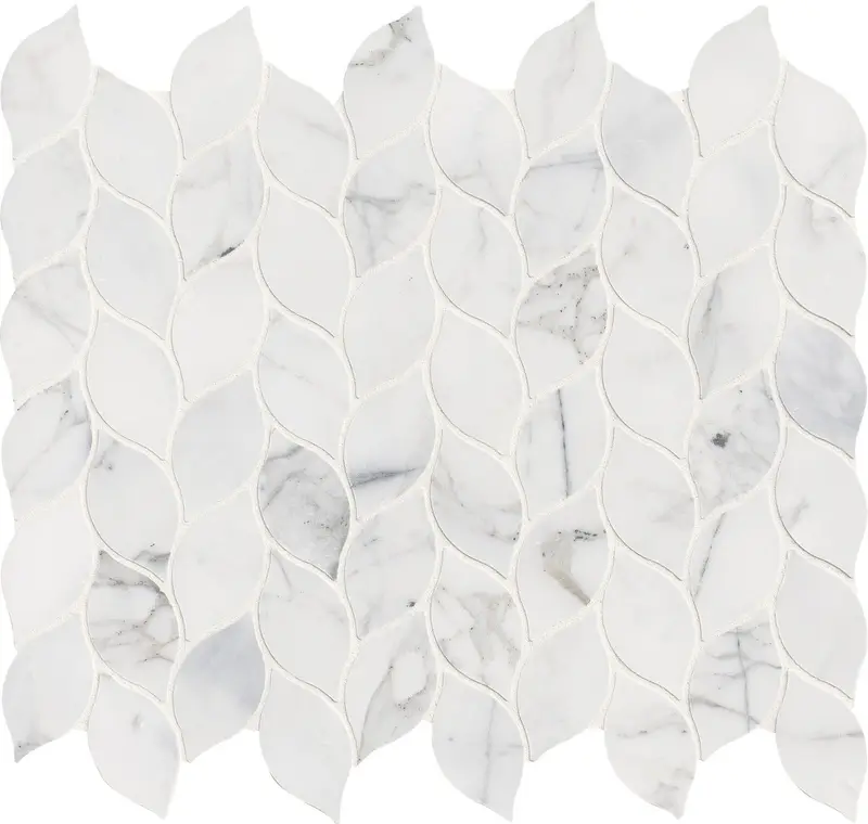 MSI Surfaces Mosaic Calacatta Blanco White-Cool Polished 11-1/2" x 13-1/2"