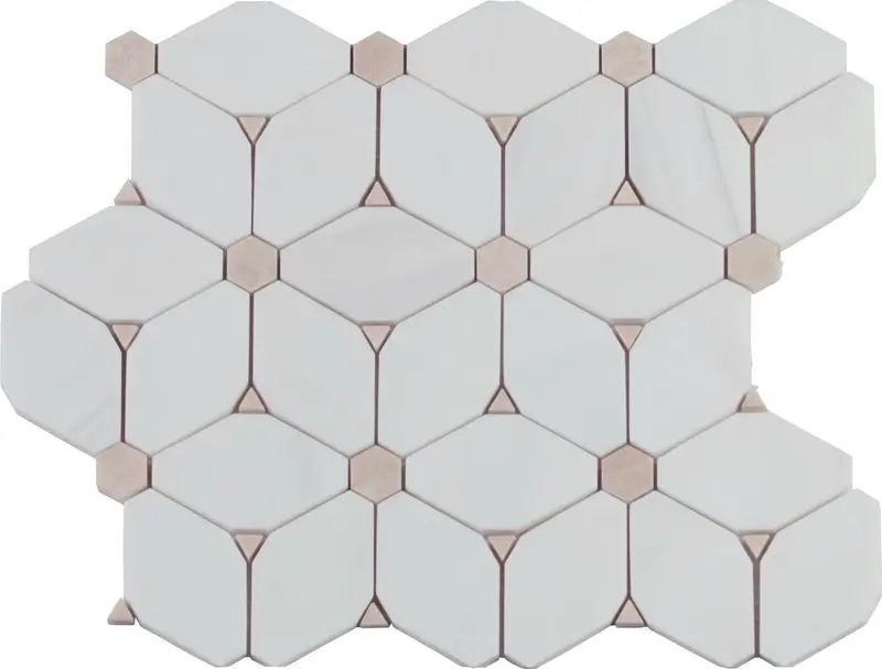 MSI Surfaces Hexagon Mosaic Cecily White-Warm Polished 11" x 12-1/2"