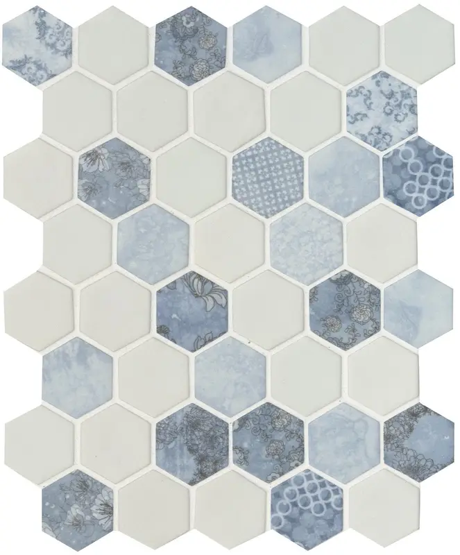 MSI Surfaces Hexagon Mosaic Vista Azul Blue Matte 11" x 13"