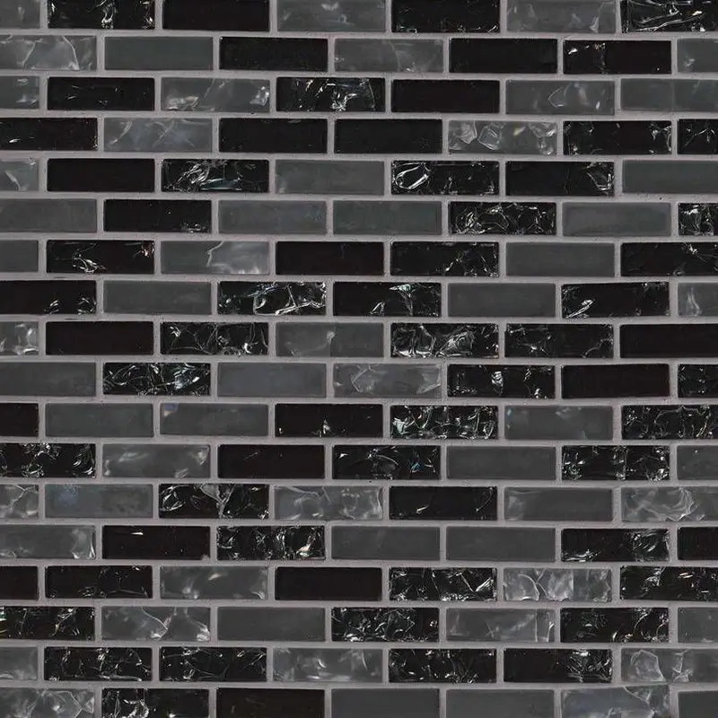 MSI Surfaces Mosaic Glissen Black Multi Finish 11-1/2" x 12"