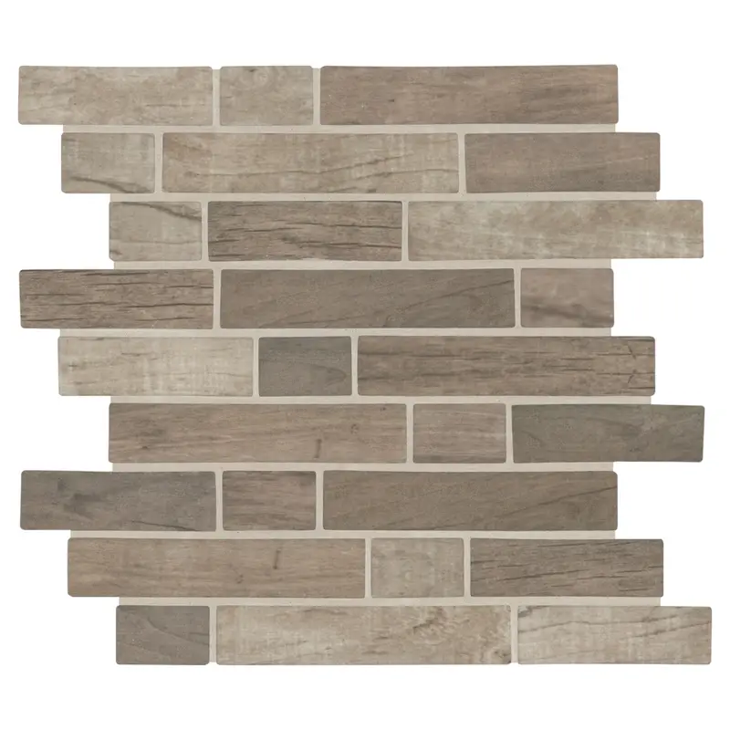 MSI Surfaces Mosaic Driftwood Brown Matte 12" x 12"