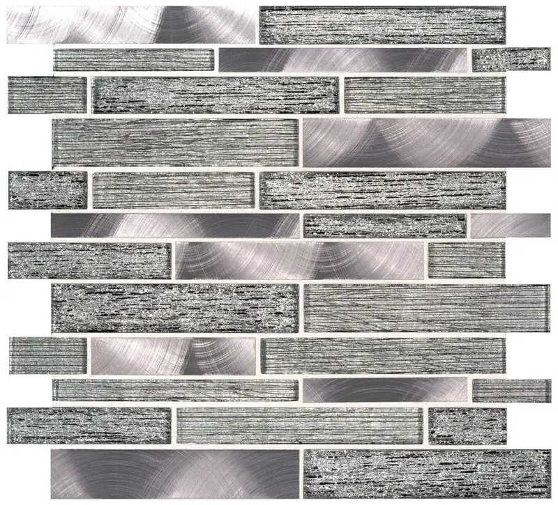 MSI Surfaces Mosaic Volcanic Luxe Gray-Light Multi Finish 11-1/2" x 11-1/2"