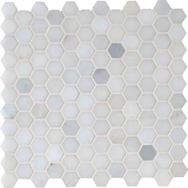 MSI Surfaces Hexagon Mosaic Greecian White-Cool Polished 11-1/2" x 12"