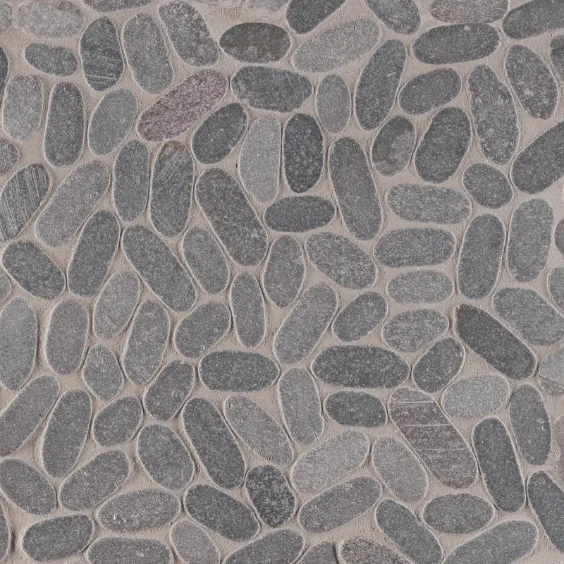 MSI Surfaces Mosaic Sliced Pebble Black Tumbled 12" x 12"