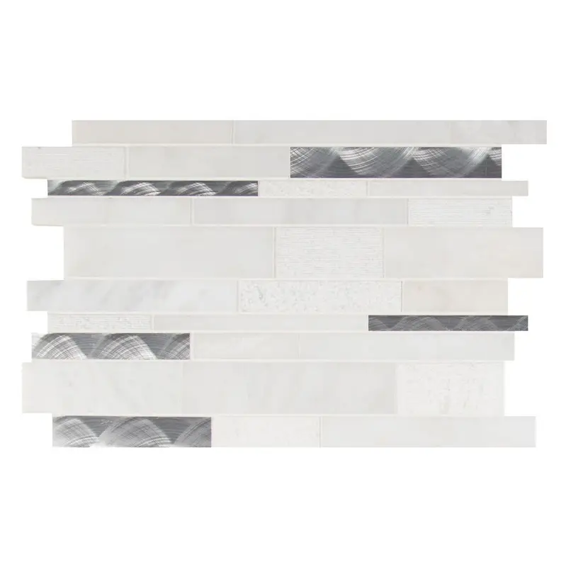 MSI Surfaces Mosaic Modern Tessellation White-Cool Multi Finish 12-1/4" x 19-1/2"