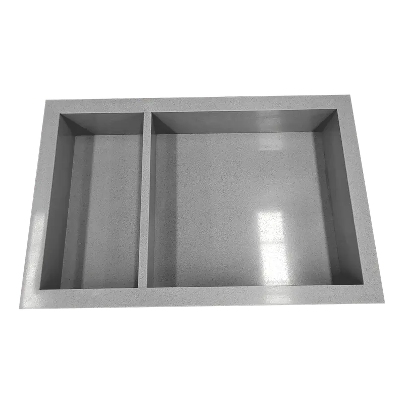 Fusion - Shower Niche with Shelf Artificial Stone Atlantic Grey 16" x 24"