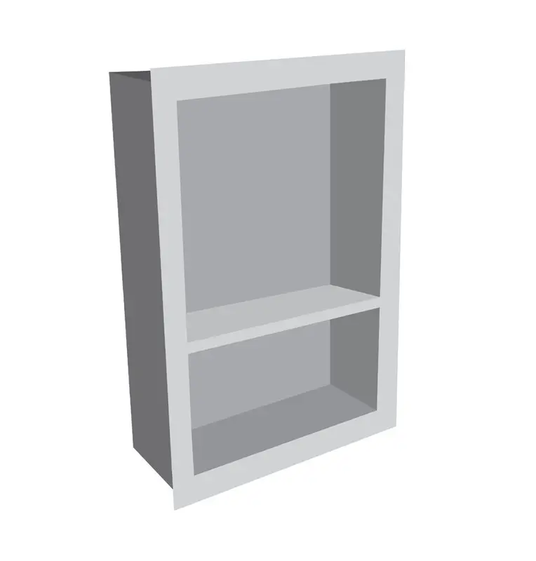 Fusion - Shower Niche with Shelf Artificial Stone Sky Grey 16" x 24"