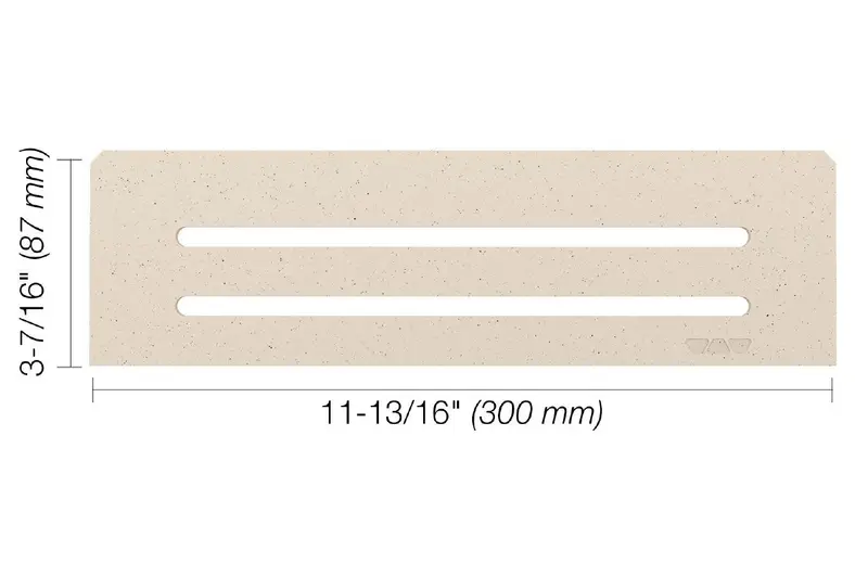 Schluter - SHELF-N Rectangular Shelf for Niche Wave Design Aluminum Ivory
