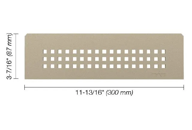 Schluter - Rectangular Shelf for Niche SHELF-N Square design - Cream 3-7/16" x 11 13/16"