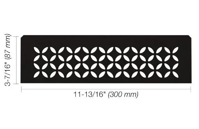 Schluter - SHELF-N Rectangular Shelf for Niche Floral Design - Aluminum Matte Black