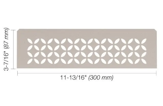 Schluter - SHELF-N Rectangular Shelf for Niche Floral Design - Aluminum Greige