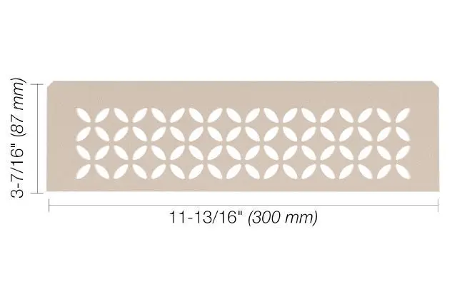 Schluter - SHELF-N Rectangular Shelf for Niche Floral Design - Aluminum Cream