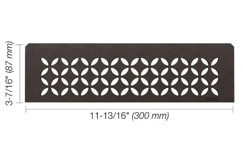 Schluter - SHELF-N Rectangular Shelf for Niche Floral Design Aluminum Dark Anthracite