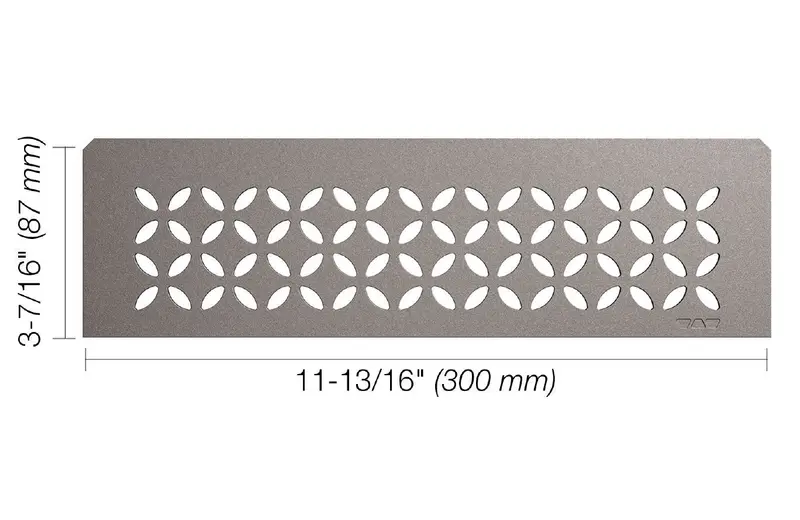 Schluter - SHELF-N Rectangular Shelf for Niche Floral Design Aluminum Pewter
