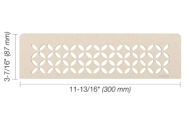 Schluter - SHELF-N Rectangular Shelf for Niche Floral Design Aluminum Ivory