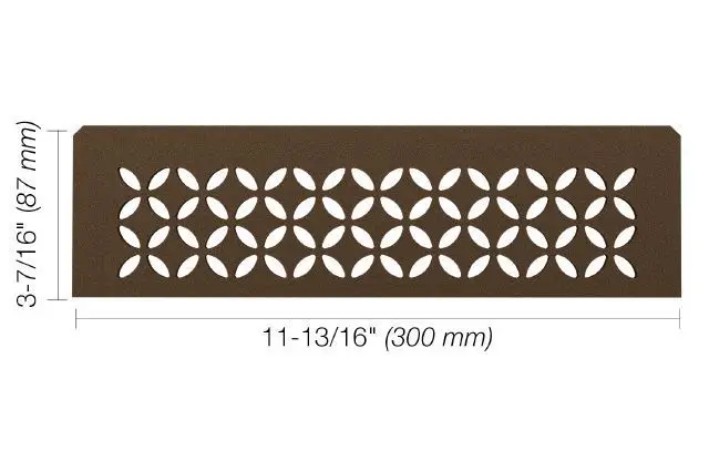Schluter - SHELF-N Rectangular Shelf for Niche Floral Design - Aluminum Bronze