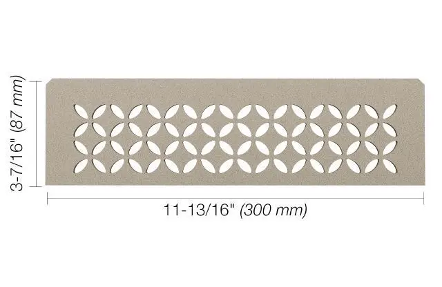 Schluter - SHELF-N Rectangular Shelf for Niche Floral Design - Aluminum Stone Grey