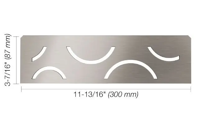 Schluter - SHELF-N Rectangular Shelf for Niche Curve Design - Brushed Stainless Steel (V2)