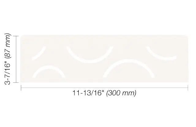 Schluter - SHELF-N Rectangular Shelf for Niche Curve Design - Aluminum Matte White