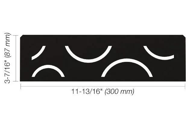 Schluter - SHELF-N Rectangular Shelf for Niche Curve Design - Aluminum Matte Black